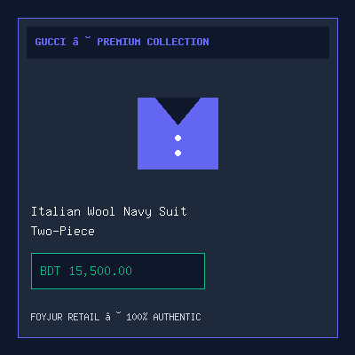Italian Wool Navy Two-Piece Suit